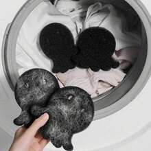 1/3/6pcs Black Washing Machine Pet Hair Removal Balls, Reusable Laundry Lint Catcher And Fabric Softener, Removes Dog And Cat Hair From Clothes, Durable And Gentle Cleaning Tools, Prevents Clogs In Washers, Easy Clean Design
