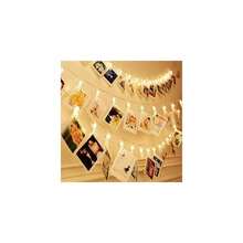 New-2025 20 Photo Clip String Lights LED Fairy Twinkle Lights For Hanging Pictur,Home Wall Halloween Thanksgiving Christmas Party Wedding Ftival Indoor Outdoor Dr - Warm White 20 - View 4