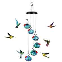 Charming Wind Chimes Hummingbird Feeders Window Bird Feeders For Outside Feeders - Blue - View 1
