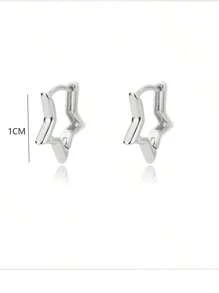 1 Paire De Boucles Doreilles Minimalistes En Forme De Petite Étoile, Bijoux En Acier Inoxydable Parfaits Pour Les Rendez-vous, Les Vacances Et Les Cadeaux Des Femmes