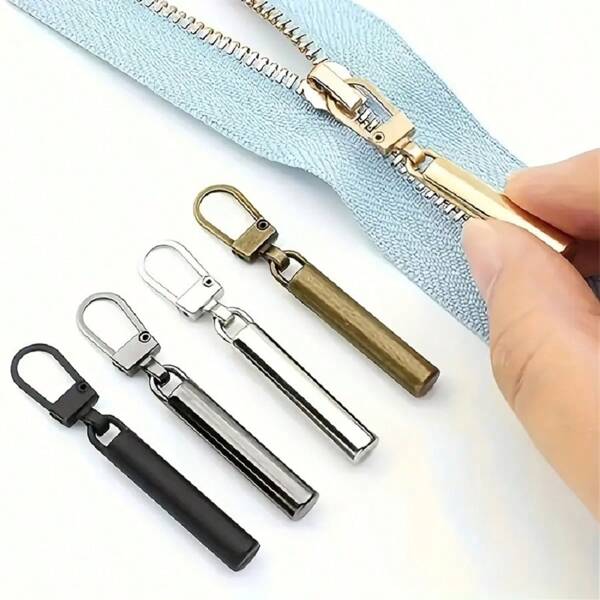 1/3/5/10/15 Piece Set Of Detachable Metal Zipper Heads - Perfect For DIY Bag, Shoe, And Clothing Repair