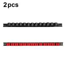 1/2PCS Organizador de Destornilladores y Llaves, Soporte de Herramientas de Mano, Riel de Plástico, Colgador de Llaves con Clips - LSDJ-1PCS-verde - Ver 11