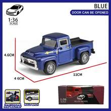 1pc Retro Alloy Metal Pickup Truck Decoration - Pink & Red Classic Car Model With Chrome Decor, Openable Doors, No Battery Required - Ideal For Home & Office Decor, Toy Vehicle Collection - Multicolor - View 13