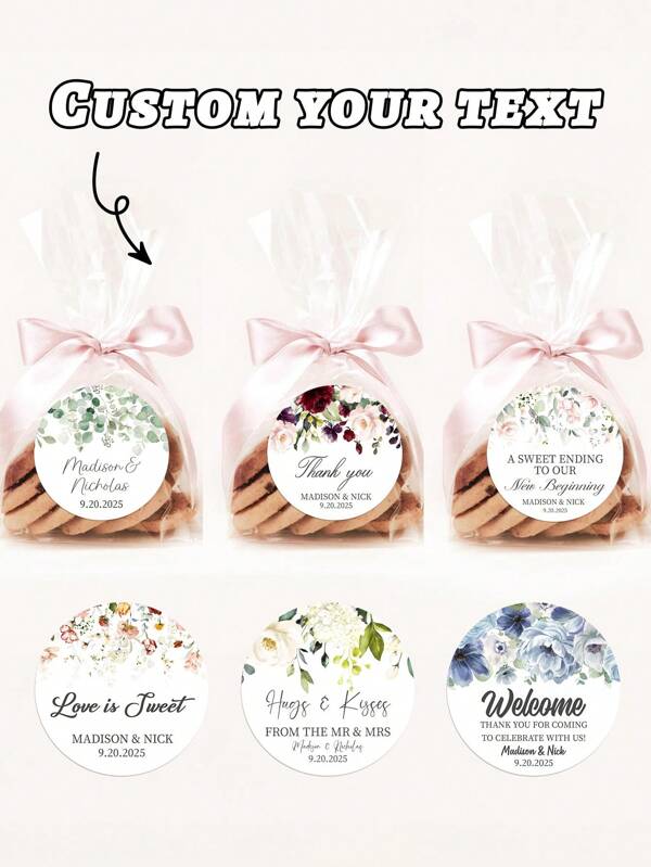 Custom Round Stickers. Custom Thank You Round Label Stickers, Waterproof Personalized Thank You Stickers, Bridal Party Favors Custom Labels. Round Labels. Custom Stickers, Customized Bag Stickers School Supplies, Back To School