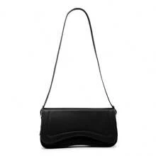 Women's Baguette Shoulder Bag - Black - View 9
