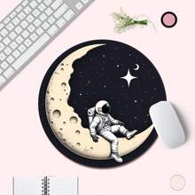 Mouse Pad com Base de Borracha Redonda, Mouse Mat Divertido, Adequado para Mouse de Computador Sem Fio de Mesa, Escritório, Laptop, Decoração, Lindo Presente de Suprimentos de Escritório para Mulheres e Meninas