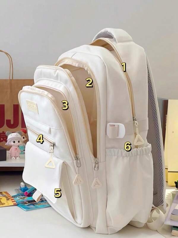 Rucsac multistrat cu capacitate mare, cu buzunare multiple, potrivit pentru călătorii, cumpărături, depozitarea hainelor, cărților, laptopurilor - Design minimalist