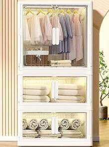 5/4/3/2/1 Layer Foldable Storage Boxes, Home Clothes Toys Organizer Containers, Storage Cabinet For Living Room