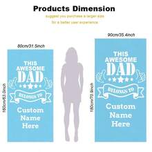 1Pc Simple Beach Towel, Extra-Large Microfiber Quick-Drying Absorbent Beach Towel, Anti-Sand Beach Blanket For Dad, Suitable For Travel, Swimming Pools, Gyms, Beaches, Vacation Necessities, Beach Accessories, Swimming Pool Float Shower Towels For Beaty Salon, Hotel Sports,Home Essentials, Towel, Skin Care - Multicolor - View 3