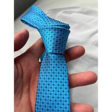 Semi Slim Metallic Blue Tie - 1200 Thread Count - Màu xanh lam - Xem 3