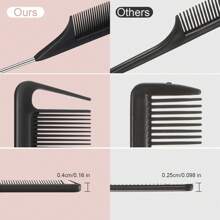 Random Professional Point-Tailed Comb Pin-Tailed Comb Rat-Tailed Comb Parting Comb Stainless Steel Tail Comb Anti-Static Hairbrush: Multi-Functional Comb For Normal Hair For Combing Out Tangles Hair Styling Candy Colours, Ideal For Hairdressers, Salons And Home Use