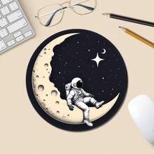 Mouse Pad com Base de Borracha Redonda, Mouse Mat Divertido, Adequado para Mouse de Computador Sem Fio de Mesa, Escritório, Laptop, Decoração, Lindo Presente de Suprimentos de Escritório para Mulheres e Meninas