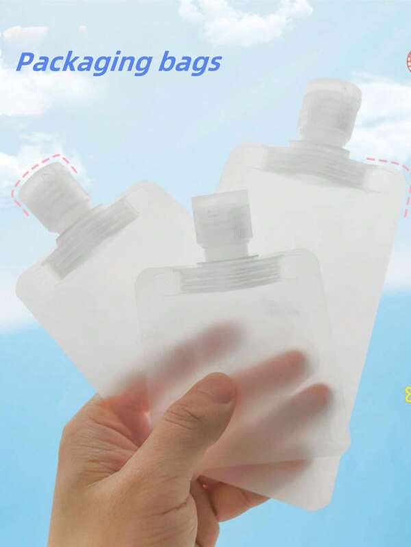 10pcs Travel Pack Essential Portable Lotion Packaging Bag Back To School