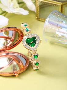 SOKI SOKI Nuevo reloj de mujer con diamantes de imitación Elegante moda lleno de diamantes de imitación-calcedonia Reloj de cuarzo para mujer Pulsera Reloj perfecto para todas las ocasiones como un regalo de joyería para madres y novias, perfecto para todas las vacaciones