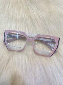 Retro Cat Eye Sunglasses With Black Frame And Polygonal Lenses For Myopia, Female Face, Small And Plain - Krem - View 2
