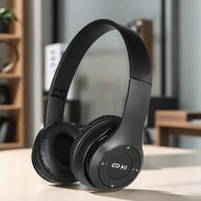 Wireless Headphones, Foldable, Extendable, Affordable Gift For Valentine's Day And Christmas, With Stereo Sound, Bass, MP3 Player, Portable - Black - View 3