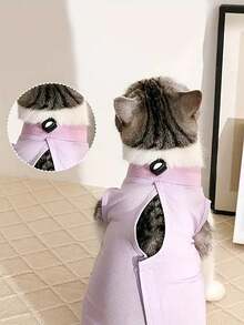 Cat Spay/Neuter Suit, Weaning Sleeveless , Skin-Friendly Soft & Comfortable Casual Anti-Lick Wound Recovery Suit, Easy On/Off, Dog Spay/Neuter Suit, Pet Apparel, Cat Recovery Suit, Pet Supplies - Multicolor - View 7