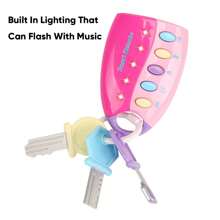Juguetes musicales para niños, llaves de coche de simulación con control remoto, luces y música, juguetes inteligentes de educación temprana, regalos