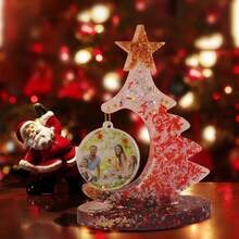 1 Set Cetakan Resin Epoksi Besar, Cetakan Silikon Berbentuk Pohon Natal & Hati, Cetakan Pajangan Natal, Cocok untuk Dekorasi Rumah, Bagus untuk Dekorasi Ruangan - Putih - View 3