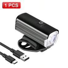 Luz Frontal de Bicicleta LED Recarregável USB de Alta Luminosidade, Luz de Ciclismo de Alta Intensidade Potente, Material de Liga de Alumínio, 5 Modos de Iluminação, Equipamento de Lanterna para Bicicleta de Montanha e Scooter