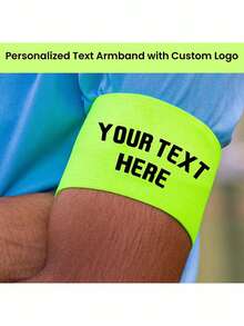 Brazalete personalizable con texto personalizado, bucle elástico, para ciclismo, fútbol, deportes, eventos y caridad, insignia de capitán de equipo, padrino, brazalete de seguridad personalizado para padrinos, accesorios creativos EVG - multicolor - Ver 2