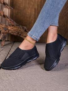 Comfortable Women's Orthopedic Walking Shoes For Wide Feet & Swollen Feet - Adjustable Straps Shoes For Women Lightweight Black Trainers Women ﻿ Tenis