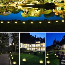 16 Pieces Mini Solar Outdoor In-Ground Lights, ,400mah,White/Warm Light Outdoor Stainless Steel In-Ground Solar Lights, Outdoor Solar Street Lights, Decorating Courtyards, Gardens, Roads, Sidewalks, Driveways - Warm Light - 查看 4