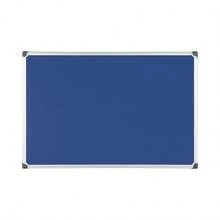 Bi-Office Tablero de fieltro Serie Maya W - 90 X 60 Cm, superficie de fieltro azul, marco de aluminio - Azul - Ver 1