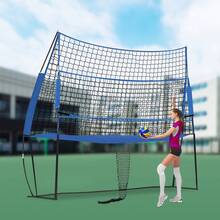 3-in-1-tragbares Volleyball-Trainingsnetz, höhenverstellbar für verschiedene Bevölkerungsgruppen, multifunktionales Trainingsnetz, einfacher Transport und Installation, geeignet für Zuhause, Fitnessstudio, Schule, Spielplatz usw. - Blau - Übersicht 3