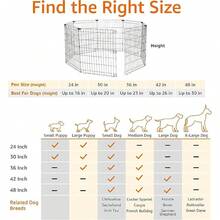 Basics Foldable Octagonal Metal Exercise Dog Playpen - Indoor/Outdoor, No Door, Extra Small (8 Panels, 24 X 24), Easy To Assemble, Store, And Customize, 24" - Puppy, Black-Zxl - Without Door - View 4