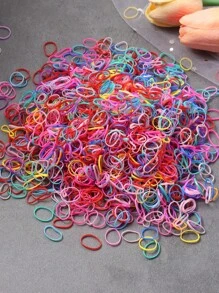 2000 pièces Élastiques à cheveux jetables multicolores, petite taille pour femmes, chouchous élastiques, élastiques à cheveux, bandes de caoutchouc polyvalentes et pour queue de cheval, princesse