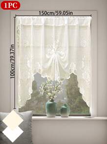 1pc Minimalist Butterfly Pull Curtain, Semi-Blackout, Lightweight Room Divider Suitable For Bedroom, Living Room, Dining Room, Kitchen