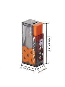 1pc Dental Floss Storage Box, Portable Home Creative Lighter Style, High-End Portable Automatic Toothpick Box - Màu xám đen - Xem 6