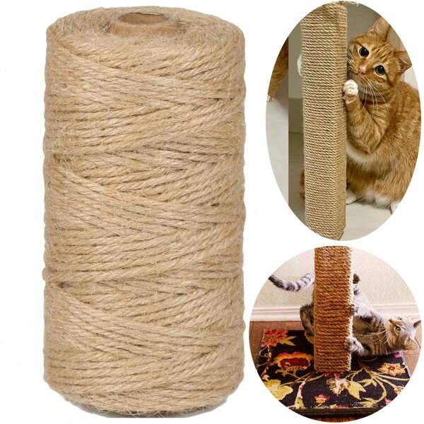 Corda di sisal da 4MM/6MM/8MM 10M per griffatori per gatti, albero per graffiare, giocattolo fai-da-te per animali domestici, protezione per mobili contro le unghie dei gatti