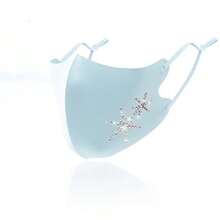 قناع وجه إسفنجي مرصع بالراين الفاخر للنساء، قابل للتعديل والغسيل، واقي من الرياح والشمس، قناع رياضي قابل للتنفس