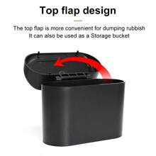 1 Stück Auto Müllbeutel Organizer, Mini auslaufsicher mit Deckel zum Drücken Ein/Aus Müllbeutel mit Klapptop, Auto Mülleimer, Auto Aufbewahrungsbox, Mini Auto Mülleimer, Auto Aufbewahrungsbox, multifunktionaler Mülleimer, essenzielles Auto Zubehör für Auto Büro Küche Schlafzimmer Geschenk für Damen Aufbewahrungs-Organizer Reisenotwendigkeiten Rückkehr zur Schule Dorm Aufbewahrung