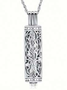 Tree Of Life Cremation Urn Necklace For Ashes, Memorial Pendant , Keepsake Locket Jewelry