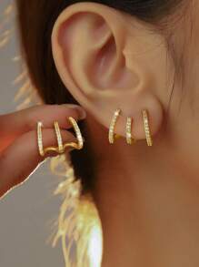 Winglove 1 Pair Of Fashion S925 Sterling Silver Zirconia Crown Stud Earrings Fine Jewelry Gift For Women