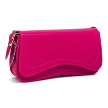 Women's Baguette Shoulder Bag - Hot Pink - View 5
