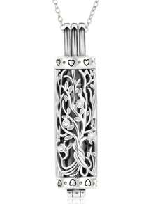 Tree Of Life Cremation Urn Necklace For Ashes, Memorial Pendant , Keepsake Locket Jewelry