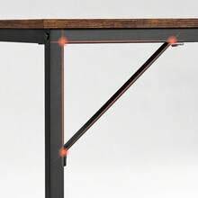 Bureau d'Ordinateur, Table, 50 x 80 x 76/50 x 100 x 76/60 x 120 x 76/60 x 135 x 76 cm, pour Bureau, Chambre, Salon, Cadre en Métal, Marron Rustique et Noir d'Encre - Tabac - Voir 4