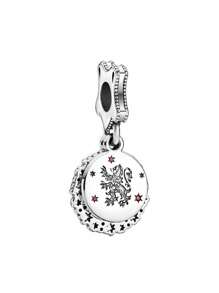 Disney Dije de carroza encantada con diamantes de laboratorio para el 100º aniversario de Disney, apto para brazaletes, joyería de plata 925 para mujeres