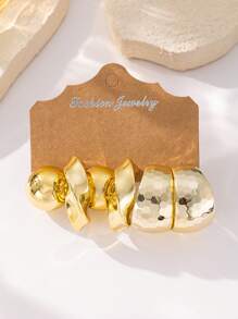 Set de boucles d'oreilles avec éléments marins élégants en CCB, style populaire européen et américain