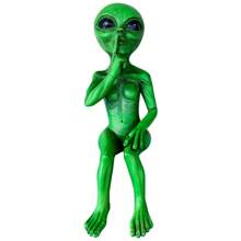1pc Alien Resin Ornaments, Alien Ufo Outdoor Dwarf Garden Statue Ornaments Decoration, Outdoor Holiday Decor, Summer Theme Supplies, Home Garden Decoration, Yard Decoration, Yard Supplies