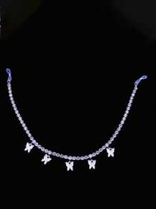 1 Pc Butterfly Nipple Chain Non Piercing Body Jewellry Ring Rhinestone Sexy Bra Bikini Rave Chest Chain Accesorries Necklace Handmade