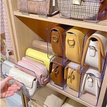 4pcs Transparent Wardrobe Storage Bags, Detachable Closet Organizer Shelves For Bedroom, Bathroom, Office, Space-Saving Storage Racks, Car Storage Drawers, Suitable For Clothes, Socks, Underwear, Desk File And Bookshelf, Great For Back To School - Clear - View 6