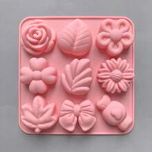 3D雏菊硅胶模具 郁金香花蝴蝶结叶子果冻冰布丁肥皂模具 翻糖蛋糕巧克力模具 蛋糕装饰，情人节派对，家居装饰，家居礼品 - 彩色 - 查看 11