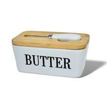 1pc 350ml Ceramic Butter Jar With Lid And Butter Knife, 4 Colors Available - Perfect For Home Cheese Jar, Butter Box, Butter Knife, Cheese Knife, Scraper - Butter Container, Sealed Butter Box, Butter Dish