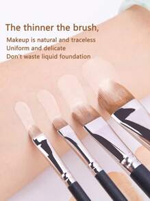 4-Piece Glitter Black Handle Makeup Brush Set, Angled Flat Concealer & Eyeliner Brushes, Soft Synthetic Bristles For Precision Flawless Application, Ideal For Daily & Professional Makeup, Must-Have For Beauty Lovers (2025 New Release)!