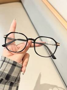 1 Stück Damen Lässig leichte Brille Metall quadratischer Rahmen Mode für den Schulanfang